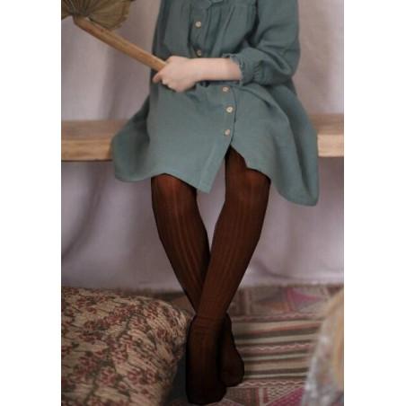 Collant à Cotes Doré Doré Enfant