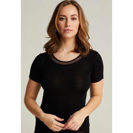 t shirt noir pure laine merinos femilet