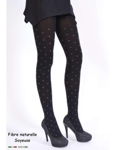 Collant d'hiver Plumetis noir