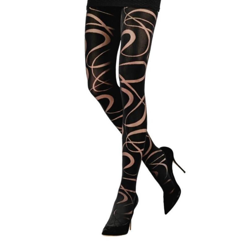 Collant Emilio Cavallini Opaque Zig Zag Graf