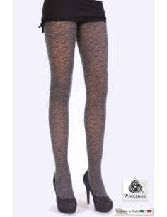 collant Dentelle de laine Edelweiss Gris