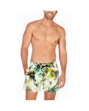 Short de bain Hom Savannah Kaki imprimé