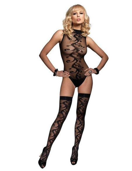 Ensemble Body Bas Effet Tatouage Leg Avenue entier