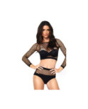 Ensemble Top et culotte résille Leg Avenue