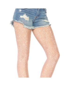Collant rose ajouré Leg Avenue lurex