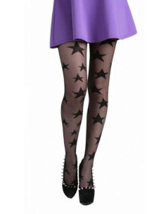 Collant étoiles noires Pamela Mann