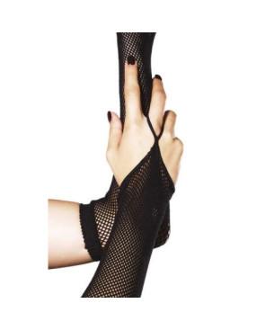 Mitaine manchon  resille noir Leg Avenue