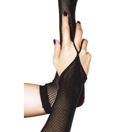Mitaine manchon  resille noir Leg Avenue