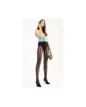 Collant noir fin rayures verticales Fiore
