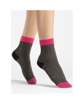 Socquette 3 D Pop Art marron Fiore
