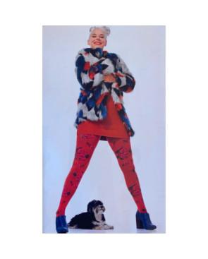 Leggings imprimé vintage Seventies blanc  2