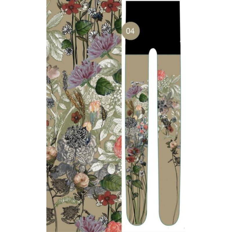 Collant Imprimé Fleuri Dragée Marieantoilette