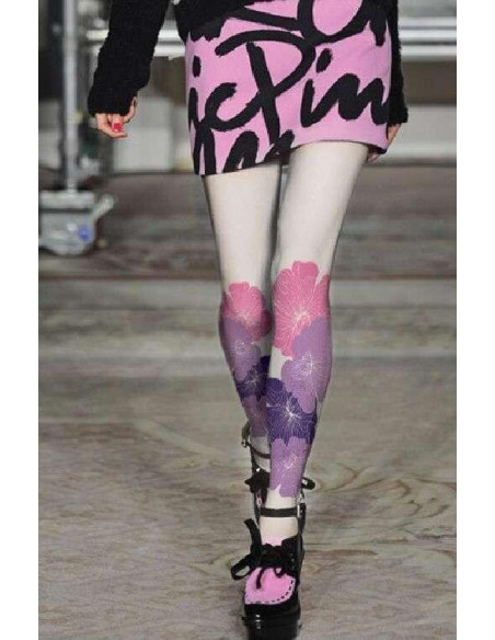 Collant Impression Lilas Psychédélique