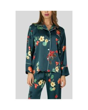 Pyjama Satin HN vert fleuri