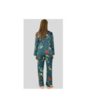 Pyjama HN Satin imprimé fleurs Verdies