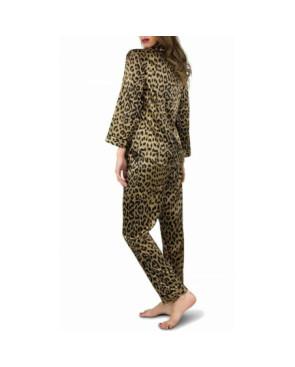 Pyjama Satin imprimé Leopard