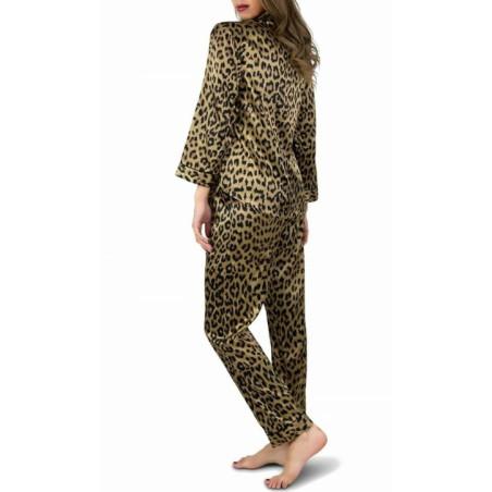 Pyjama Satin imprimé Leopard