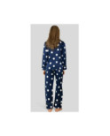 Pyjama marine Flocons Satiné  HN