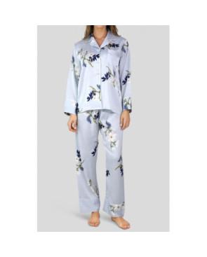  pyjama satiné HN gris fleuri