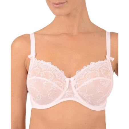 Soutien gorge emboitant dentelle Empreinte rose poudre