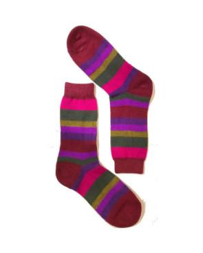  chaussettes-San-giacomo-laine-et-cachemire-rayures-beige-DC194509-Bordeaux-plat