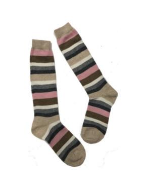 chaussettes  rebords plissé Lurex Noir 