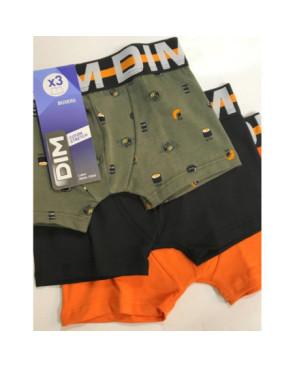 Boxer Enfant Dim un lot de 3 à petit prix kaki