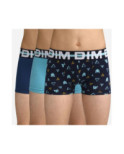 3 Boxers Dim Enfants Bleu Leopard