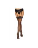 Bas resille Noir Port jarretelles dentelle