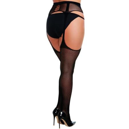 Collant Porte jarretelles resille Curvy Obsessive