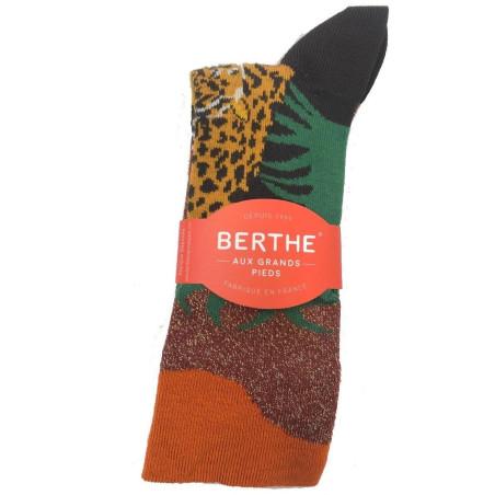 chaussettes tendance léopard Berthe aux grands Pieds