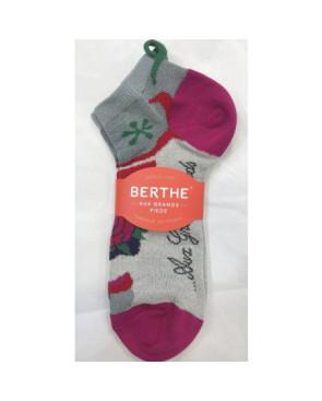 Socquette Berthe aux grands Pieds Couronnes fleuries