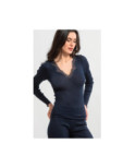 Moretta Manches longues col V dentelle Laine et soie