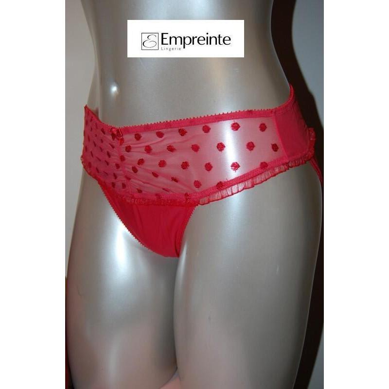 Slip Empreinte Pois glamour Cerise