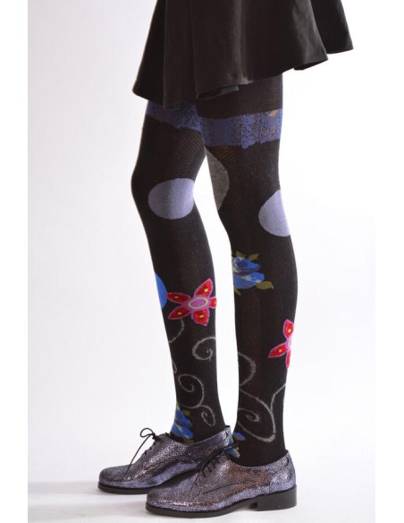 Collant chaud Fil de joie lotus bleu