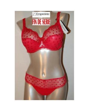 Slip Empreinte Pois glamour Cerise