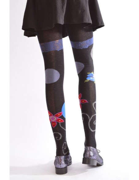 Collant chaud Fil de joie lotus bleu dos