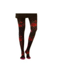 Collant Fil de Jour Plumetis Roses Rouges