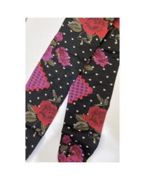 Collant Fil de Jour Plumetis Roses Rouges