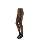 Collant Berthe aux gands Pieds Fleurs de Printemps Noir rouge