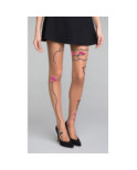 Collant Berthe aux grands Pieds Tatouage fleurs roses