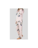 Pyjama HN satin rose Fleuris