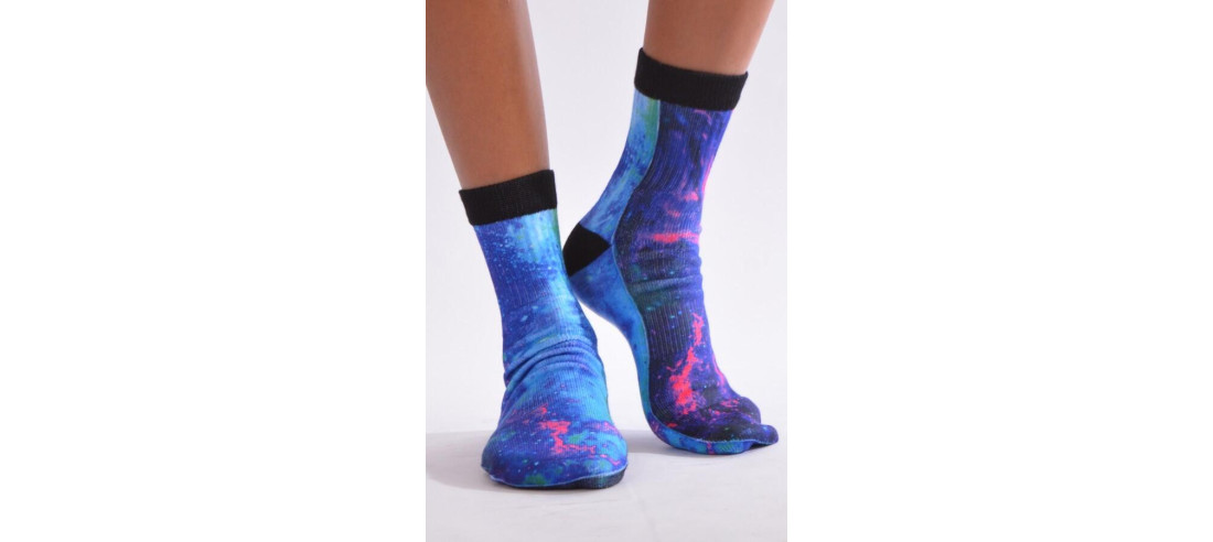 Chaussettes Imprimé bleu sidéral