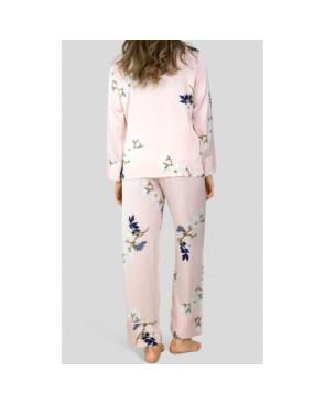 ensemble Pyjama stain rose imprimé de fleurs