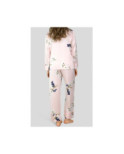 Pyjama HN satin rose Fleuris