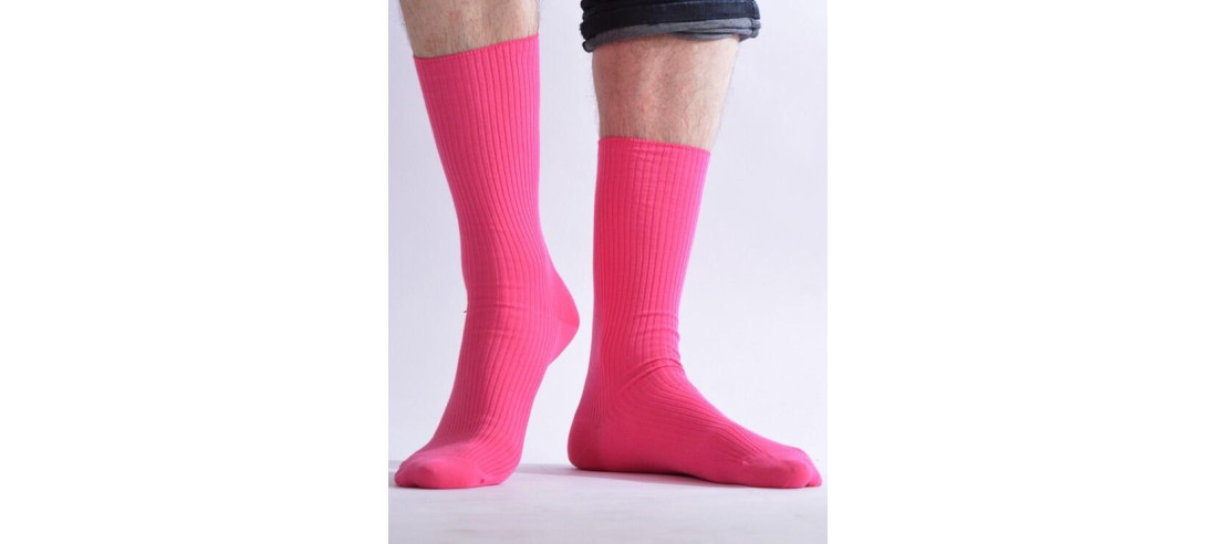 Chaussettes Hom Cotes Comfort Rose profil