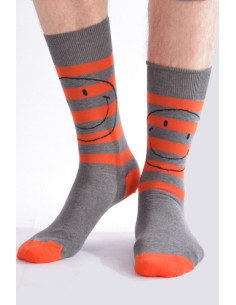 Chaussettes Hom Smiley orange détail 