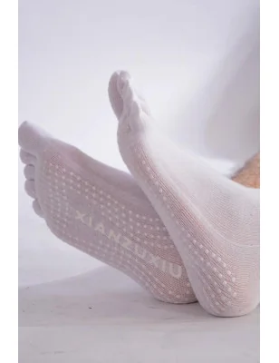 Chaussettes yoga japonaise  blanche  unisex
