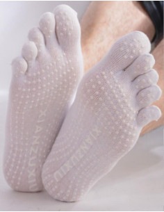Chaussettes yoga japonaise  blanche  unisex 2