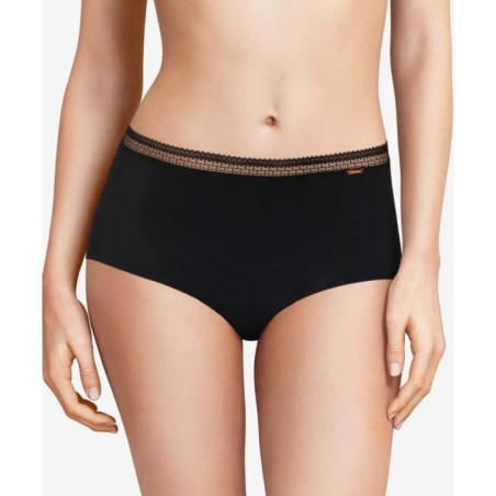 culotte haute chantelle menstruelle noire